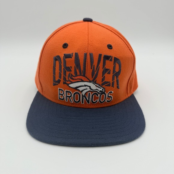 Denver Broncos Reebok Hat Adult Orange Navy Wool Blend NFL Snapback Cap - Picture 1 of 9
